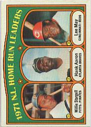 1972 Topps Baseball Cards      089      Wille Stargell/Hank Aaron/Lee May LL